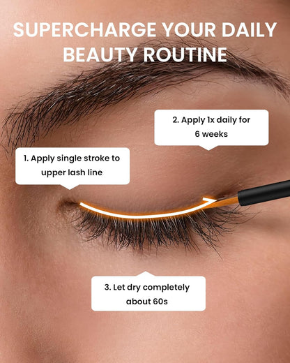 Natural Cosmetic Eyelash Serum for Longer, Thicker Lashes & Brows, Boost Lash Serum Vegan & Cruelty-Free - Niacinamide, Centella Asiatica Leaf Extract (10 Ml)